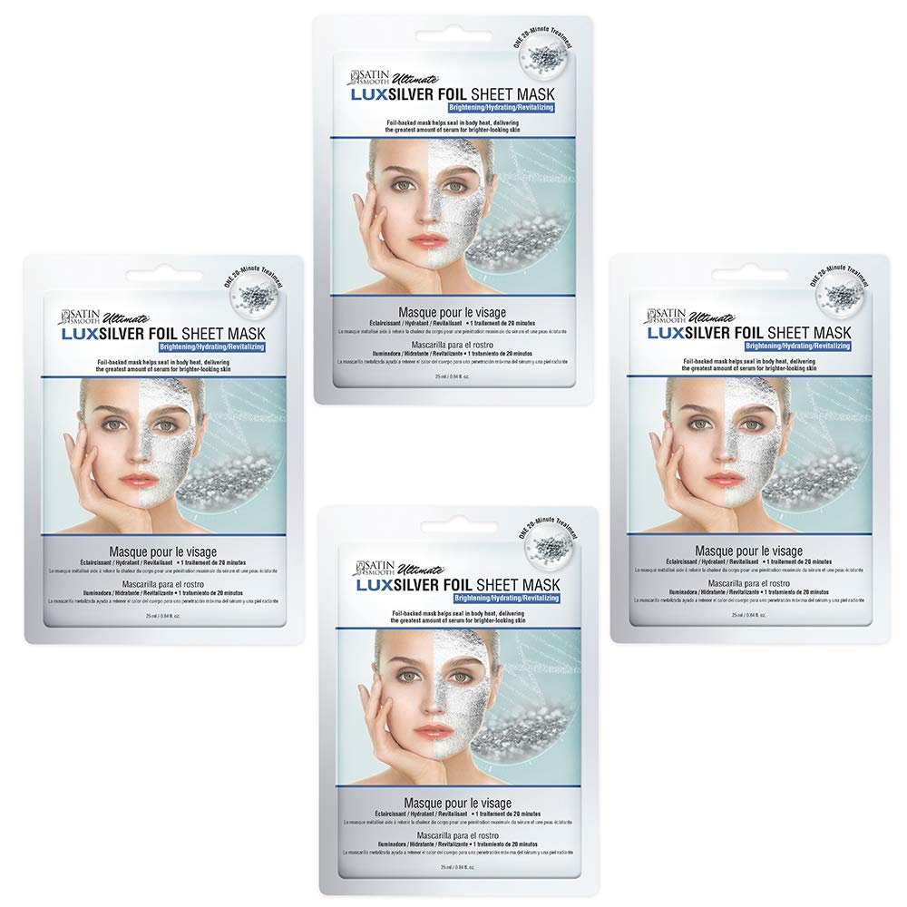 Satin Smooth Ultimate LuxSilver Foil Sheet Mask For Women 1 Pc Mask