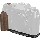 SMALLRIG X-T30 III L-Shaped Mount Plate with Wooden Handle for FUJIFILM X-T30 / X-T30 II/X-T30 III, Built-in Quick Release Plate for Arca, 1/4"-20 Threaded Hole, Shutter Button, Black - 5666