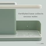 simplywire Sink Tidy Caddy with Drip Tray Sage Green White view 4