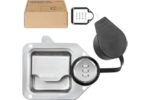 Loclink Combination Truck Tool Box Lock Replacement, 3 Digit Combination Lock Keyless Security Paddle Latch Pull Handle Flush