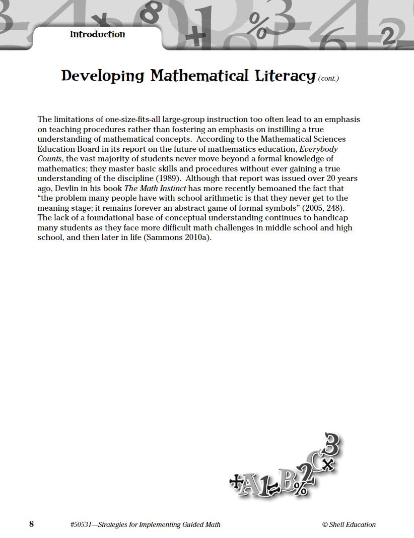 Strategies for Implementing Guided Math - Successfully Implement the 7 Elements of Guided Math in K-8th Grade Classrooms - Includes Digital resources, Sample lessons and Activities Strategies for Implementing Guided Math - Successfully Implement the 7 Elements of Guided Math in K-8th Grade Classrooms - Includes Digital resources, Sample lessons and Activities Ring-bound Kindle