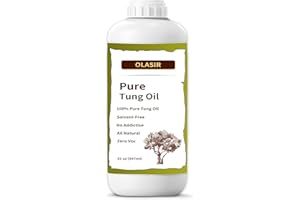 32 oz 100% Natural Pure Tung Oil for Wood Finishing Food Grade Safe, Waterproof Tung Oil for Wood Floors, Butcher Block, Indo