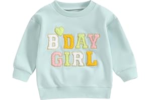 Kayotuas Cute Birthday Shirt for Toddler Baby Boy Girl Crewneck Sweatshirt Letter Print Long Sleeve Pullover Top Fall Clothes