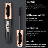 HIVETZ 4D Waterproof Mascara - Black Volume Length, False Lash Effect, Soft view 2