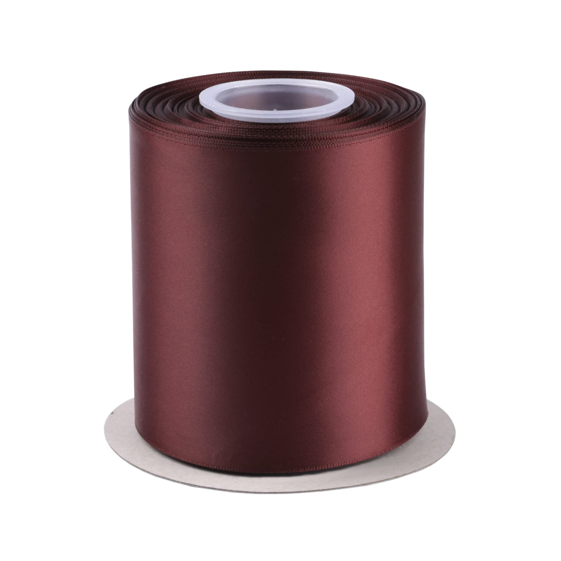 Fondersy 100mm X 22M Double Faced Satin Ribbon Burgundy Polyester Ribbon for Gift Wrapping Wedding Decoration Floral Arrangement Crafts