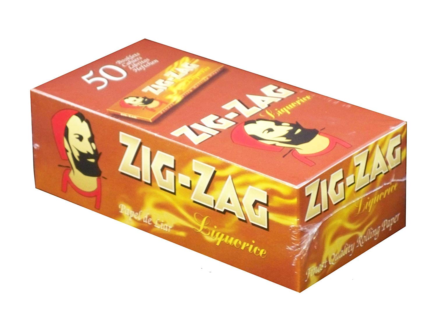 Zig Zag Liquorice Regular Cigarette Rolling Papers Box 50