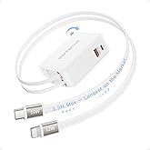 SUPERONE 4-in-1 Retractable Wall Charger with Upgraded 3.3ft Max Retractable Cables-Longest on The Market, PD 35W Fast Charging Phone Charger Wall Plug for iPhone 17/16/15 Series, iPad, Galaxy, Pixel