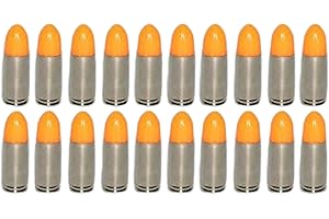 S.T. ACTION PRO INC. ST Action Pro 9mm Snap Caps – Orange Safety Trainer Dummy Rounds, Reusable Dry Fire Training Ammunition (20-Pack) for Gun Owners