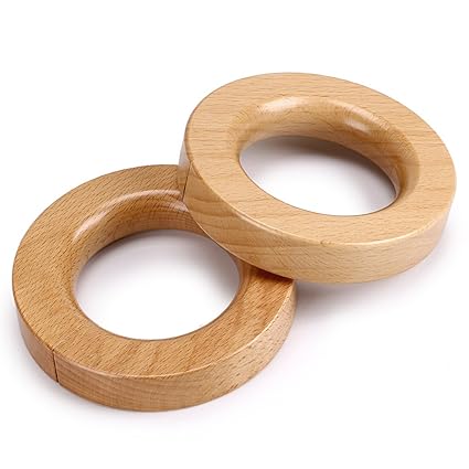 Btsky Pair Of Wooden Magnetic Curtain Tieback Simple Curtain