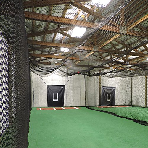 image for JUGS Batting Cage Nets – #60 Twisted Knotted Black Polyethylene, Dar