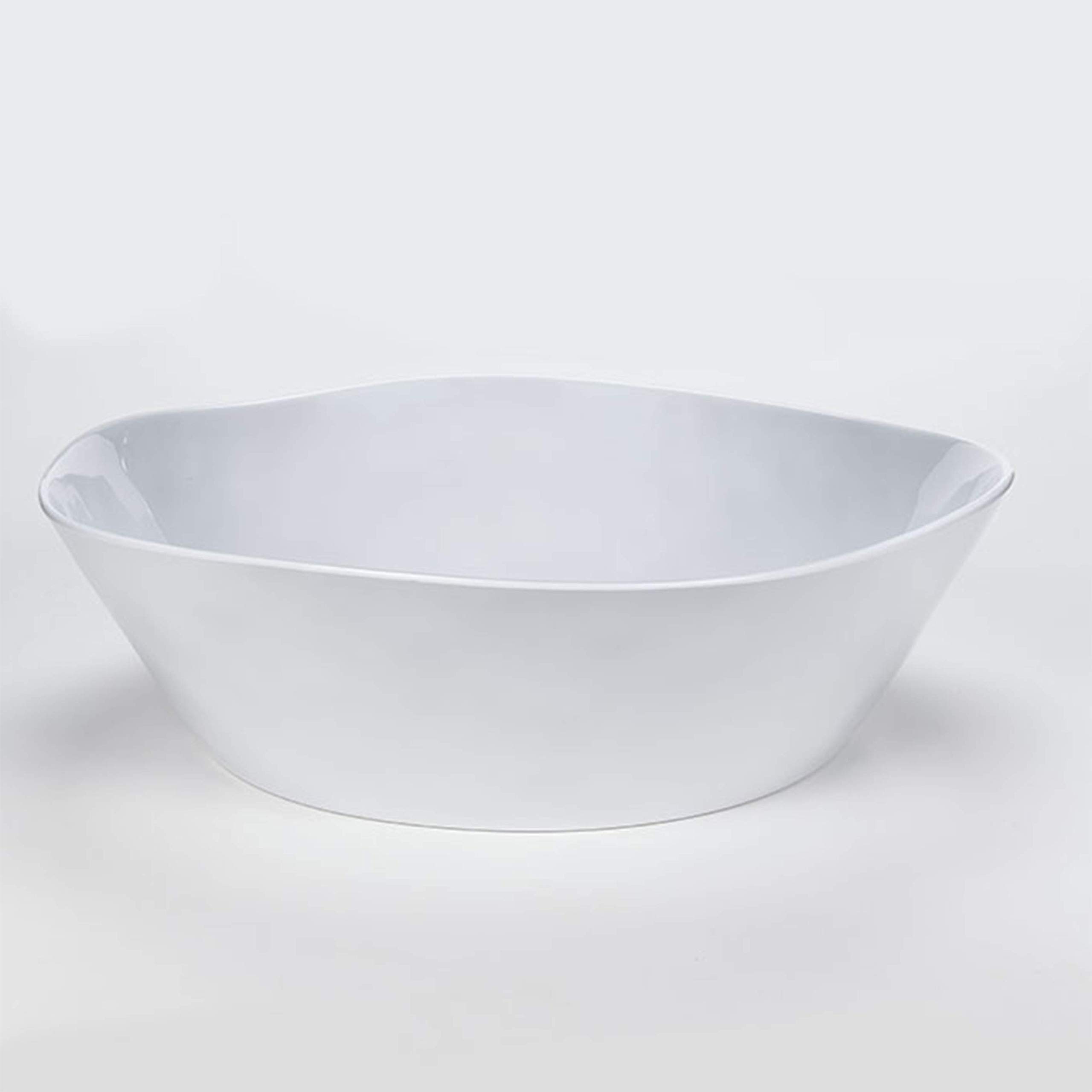 Photo 1 of American Metalcraft CBL325CL Round Melamine Serving Bowl, Crave Collection, Cloud, 325-Ounces