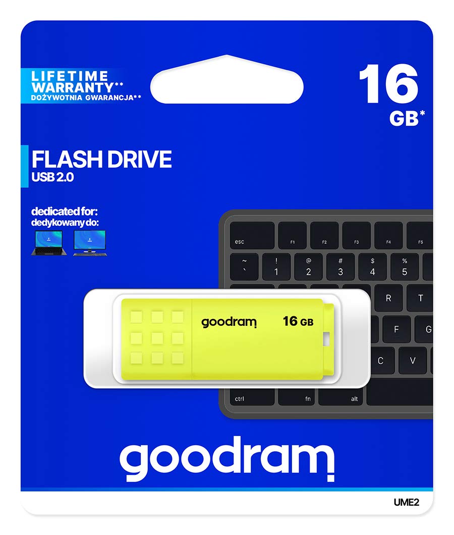 GOODRAM 16GB UME2 Yellow USB 2.0