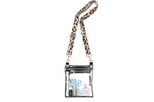 WEIMZC Clear Bag Stadium Approved, Adjustable Shoulder Strap Clear Crossbody Purse Bag for Concerts Sports Events Festivals