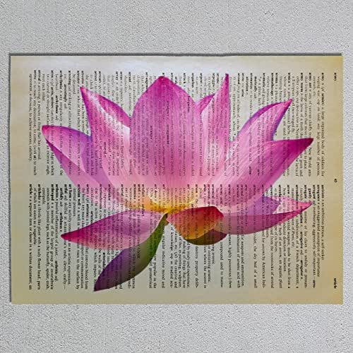 Amazon.com: Lotus Flower Dictionary Page Art Print: Handmade