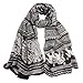 Clearance! Coromose Womens Print Long Scarf Shawl Wrap Pashmina (Black)