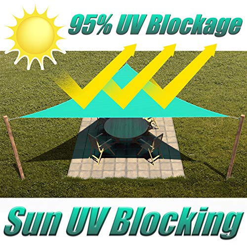 Amgo ATAPRT20, 95 % UV-Blockierung, wasser- und luftdurchlässig, 200 g/m², kommerzieller Standard, strapazierfähig, 50 x 50 x 71 cm, Türkis – Bild 5