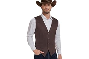 Century Star Cowboy Vest Men - Cowboy Costume Men Western Suit Dress Vest Wedding Waistcoat Pirate Vintage Halloween Costumes