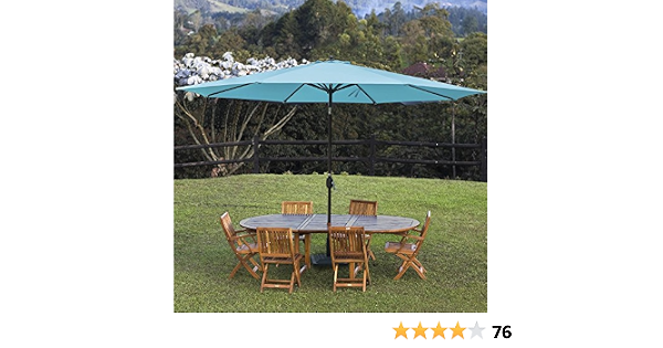 Amazon Com Sundale Outdoor 11 Ft Patio Umbrella Table Market Umbrella With Aluminum Pole For Garden Deck Backyard Pool Polyester Canopy No Push Button Tilt Blue Garden Outdoor