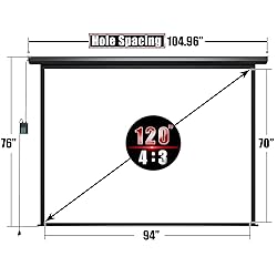 Aoxun 120" Motorized Projector Screen - Indoor and