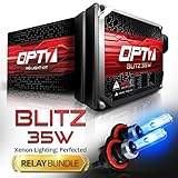 Blitz 35w HID Kit - All Bulb Sizes and Colors - Relay Capacitor Bundle - 2 Yr Warranty [9006 - 10000K Deep Blue]