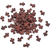 Craftdady 100Pcs Wood Cross Charms Natural Wooden Religion Cross Pendants Brown Wood Crucifix Cross Bead Charms Hang Ornament 20x14mm for Jewelry Making DIY Crafts Necklace Keychain Lanyard