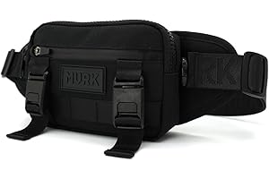 MVRK Fanny Pack for Men & Women Unisex Waist Bag Pack - Waterproof Crossbody Bag - Black (BLACK)