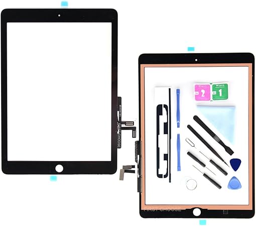 Amazon Com Black Digitizer For Ipad 9 7 A1822 A1823 Ipad 5 Ipad Air 1st Touch Screen Digitizer Front Glass Replacement With Tool Repair Kits Adhesive Computers Accessories