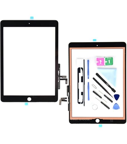 Black Touch Digitizer Screen + Home Button Flex For IPad Air 1st Gen (A1474, A1475, A1476) – Realray