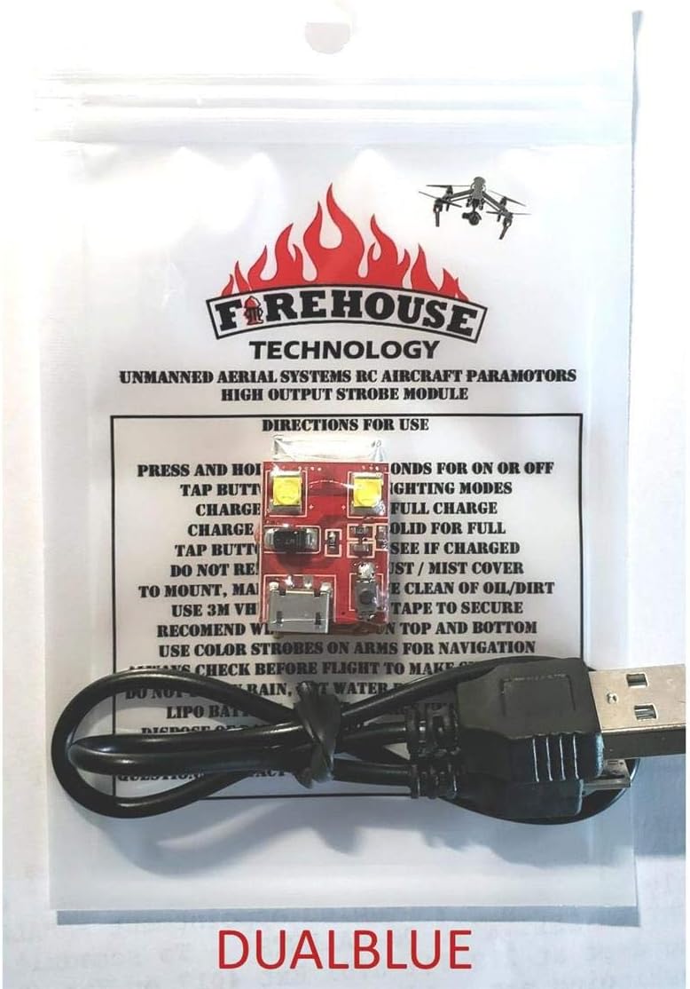 Firehouse Technology Dual Blue Strobe Light for DJI Inspire 1 2 Mavic Pro Phantom Spark Quadcopters RC Plane