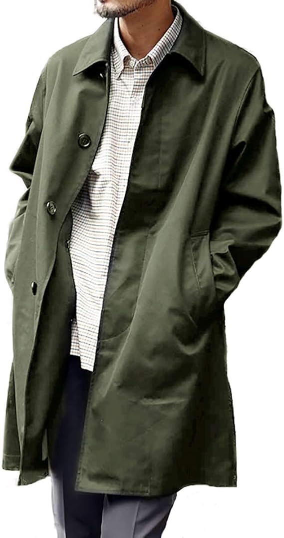 Ftimild コートメンズ トレンチコート ロングジャケット 防風防寒 ステン