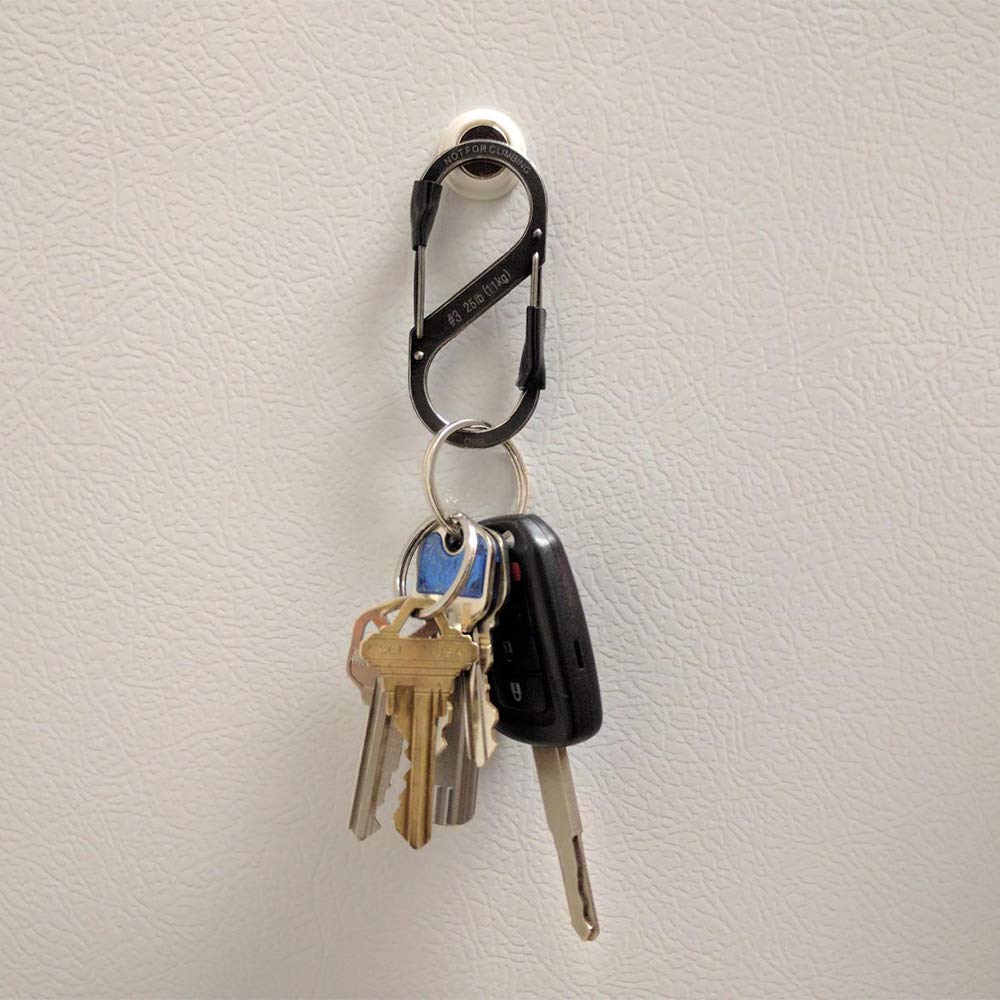 Tescat 6 Packs Magnetic Key Holder, Key Racks - Without Drilling - Easily Installed by Applying Adhesive