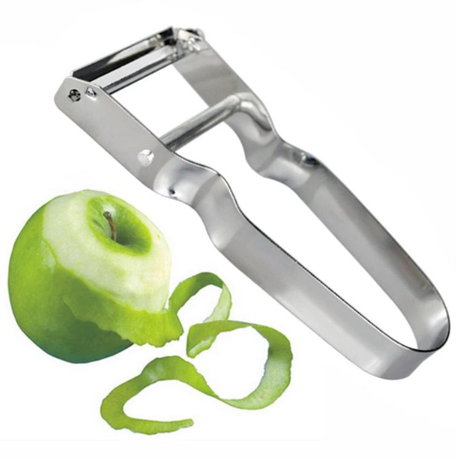 Silver Stainless Steel Peeler,Potato Vegetable Apple Peelers,Durable U Shape Ergonomic Handle Fruit Peeler Vegetable Peeler for Kitchen Carrot Veggie