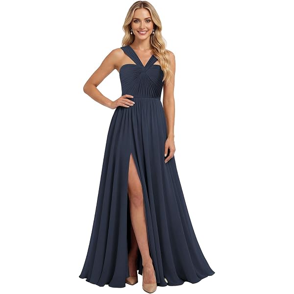 slim fit dress slacks Ever-Pretty Glitter V Neck Bodycon Sleeveless Split Maxi Evening Dresses