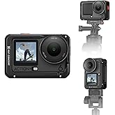 K&F CONCEPT Aluminum Alloy Camera Cage Compatible with DJI Osmo Action 6 Camera Accessories, Protective Cage Expansion Frame Case with Cold Shoe Mount | 1/4" Screw Adapter for Tripod, Selfie Stick