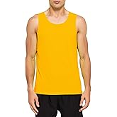 DEMOZU Men's Neon Running Tank Top - Bright Sleeveless Workout Shirt for Marathon, Gym & Rave Party