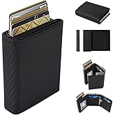 Aibirui Wallet for Men,Trifold Wallets for Men Holds 12 Cards,20 Bills,ID Window | Ridge wallets for men,Minimalist Pop Up Wallet for Men-RFID Blocking Mens Trifold Wallet(Men's Gifts)