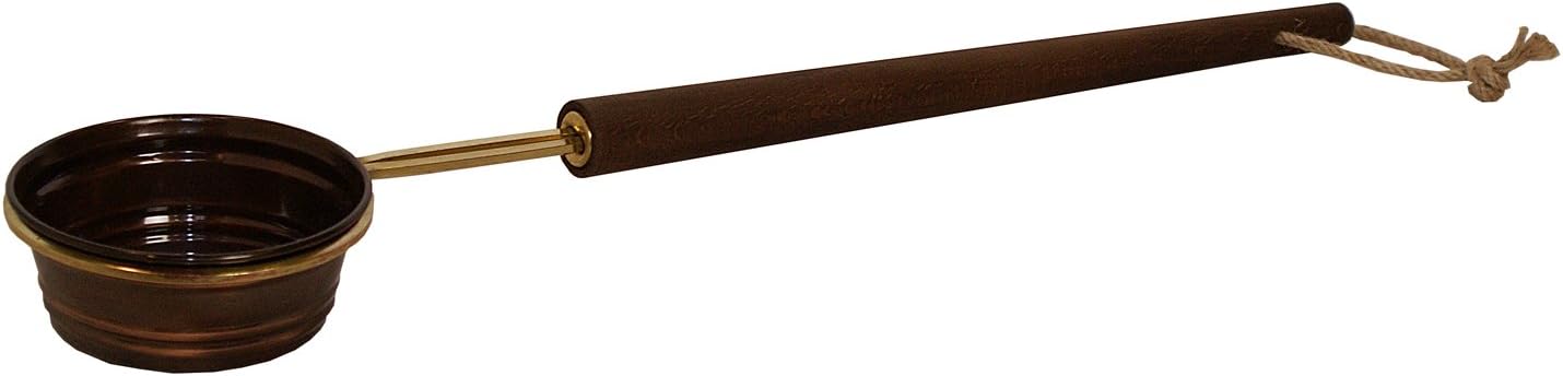 Sauna ladle - oxidised copper, 48 cm with dark wood handle (Saunia)