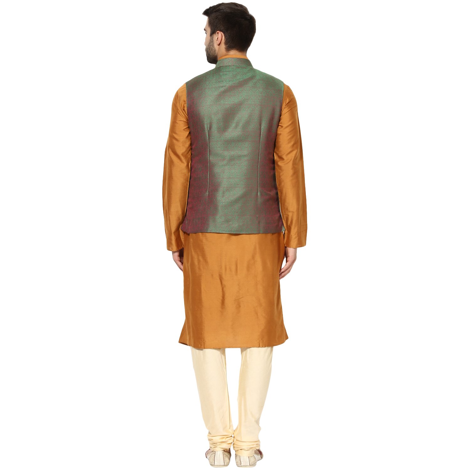 kisah benarasi cotton silkself designwaistcoat for for men's