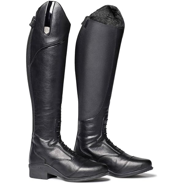 Saxon Syntovia Tall Field Boots, Black, L5 Regular Regular