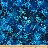 Artisan Batiks Totally Tropical Small Turtles Regatta Fabric By The Yard
