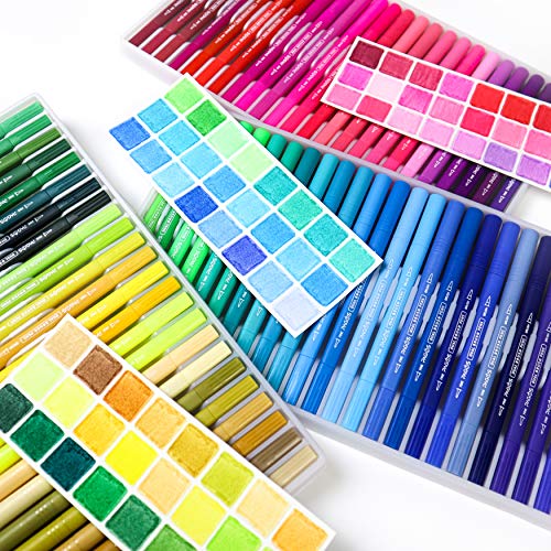 Pagos-120-Colors-Dual-Brush-Pen-Set-Watercolor-Art-Markers-With-Two-Sided-Tips-Bright-and-Vivid-Colors-Acid-Free-120-Different-Shades