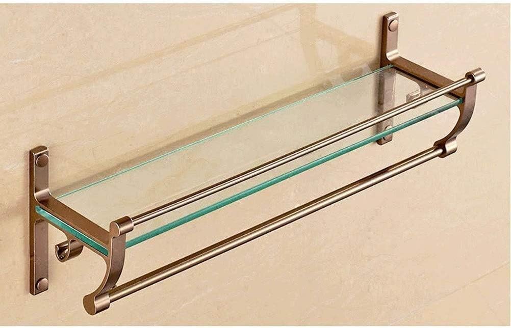 Bathroom Shelf Wall Mounted Tempered Glass Shelf Bathroom Gold Shelf