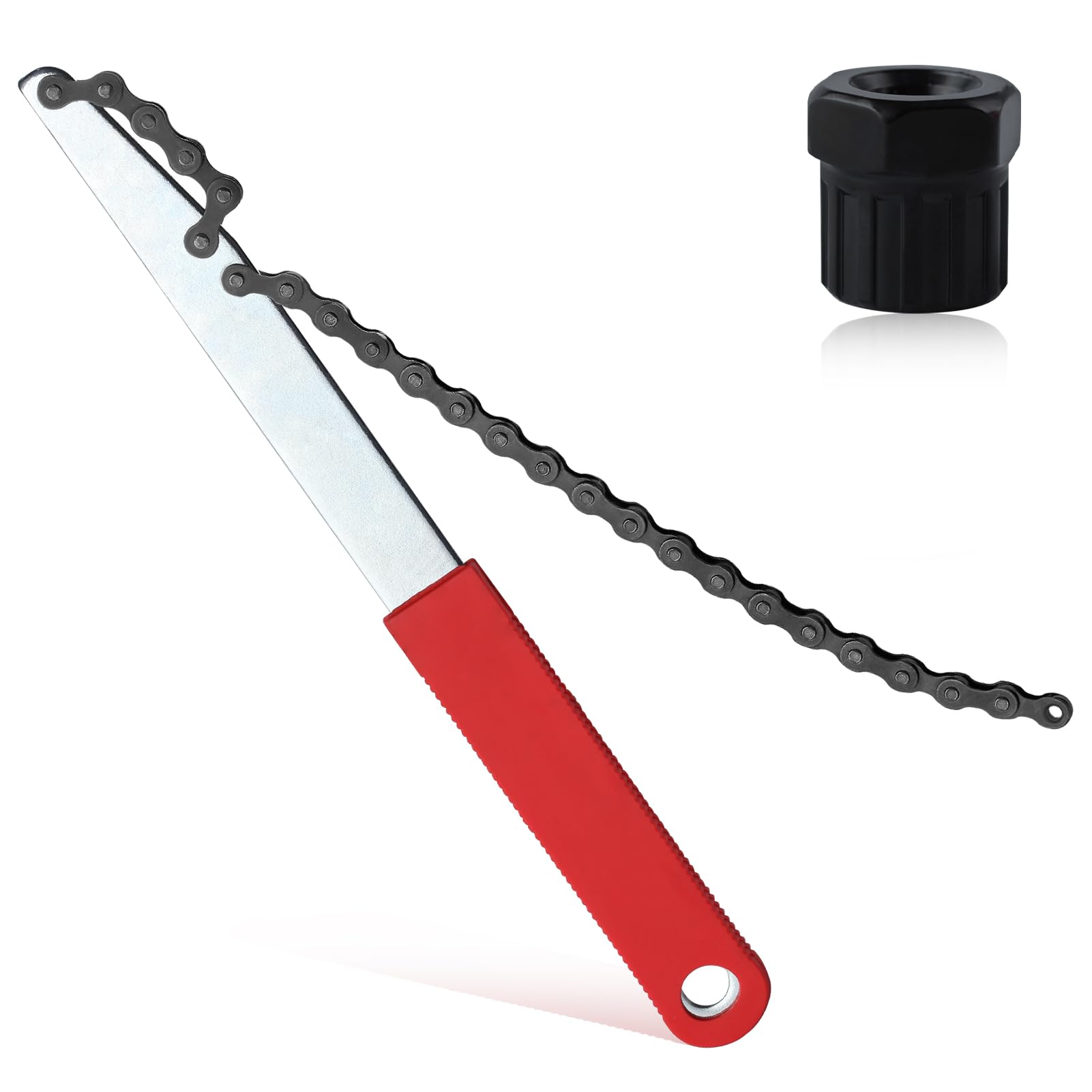 LEONTOOL Bike Cassette Removal Tool, Bike Freewheel Removal Tool Chain Whip Bike Tool, Cassette Lockring Removal Wrench Cassette Lockring Nut Tool Sprocket Remover for MTB Bikes with 8,9,10 Speed