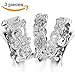 3 PCS Filigree Band Bridal Sets - Hollow Floral Vine Swirl Wave Promise Eternity Wedding Band Stackable Rings for Women