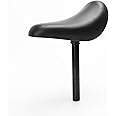 Kid Bike Seat Replacement, Bike Saddle for Kids, Comfortable Bicycle Replacement Parts, Seat Cushion for Balance Bikes and Cycling with 0.87'' Diameter 7.1'' Length Seatpost (1PC, Black)