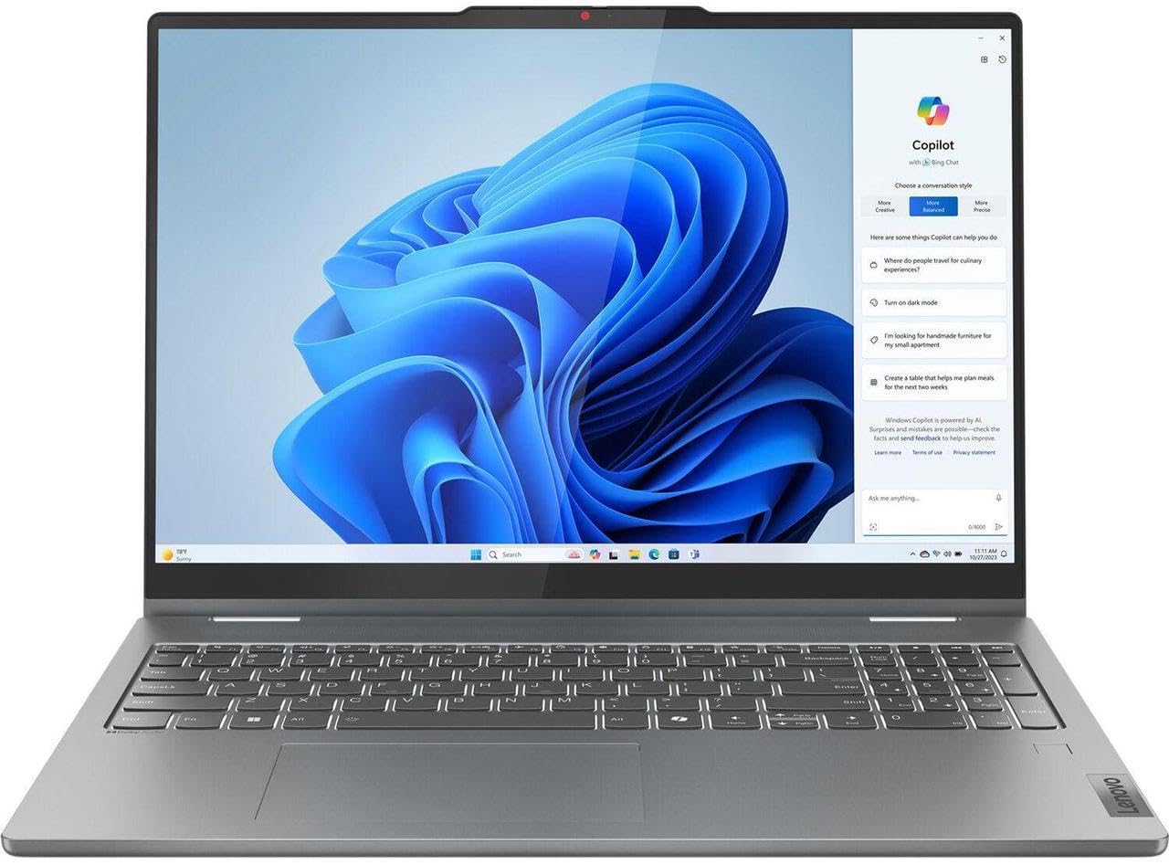 Lenovo IdeaPad 5 2-in-1 with AMD Ryzen 7 8845HS Processor, 16” WUXGA Touchscreen Display, 16GB LPDDR5X RAM, 1TB SSD, Digital Pen, Backlit KYB, FP Reader, and Win 11 Home