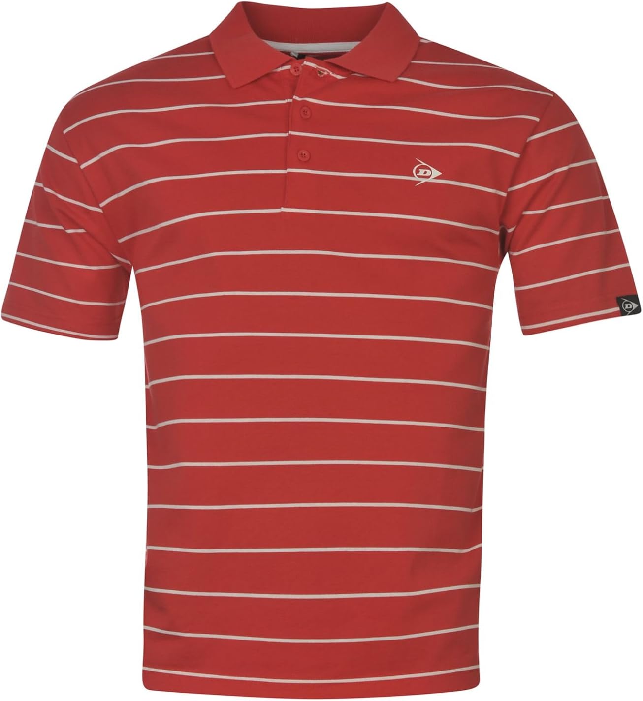 Dunlop Mens Stripe Golf Polo Shirt Short Sleeves Tee Top T Shirt