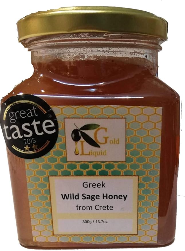 Greek Sage Honey from Crete 390g 2 Star Great Taste Award Amazon.co