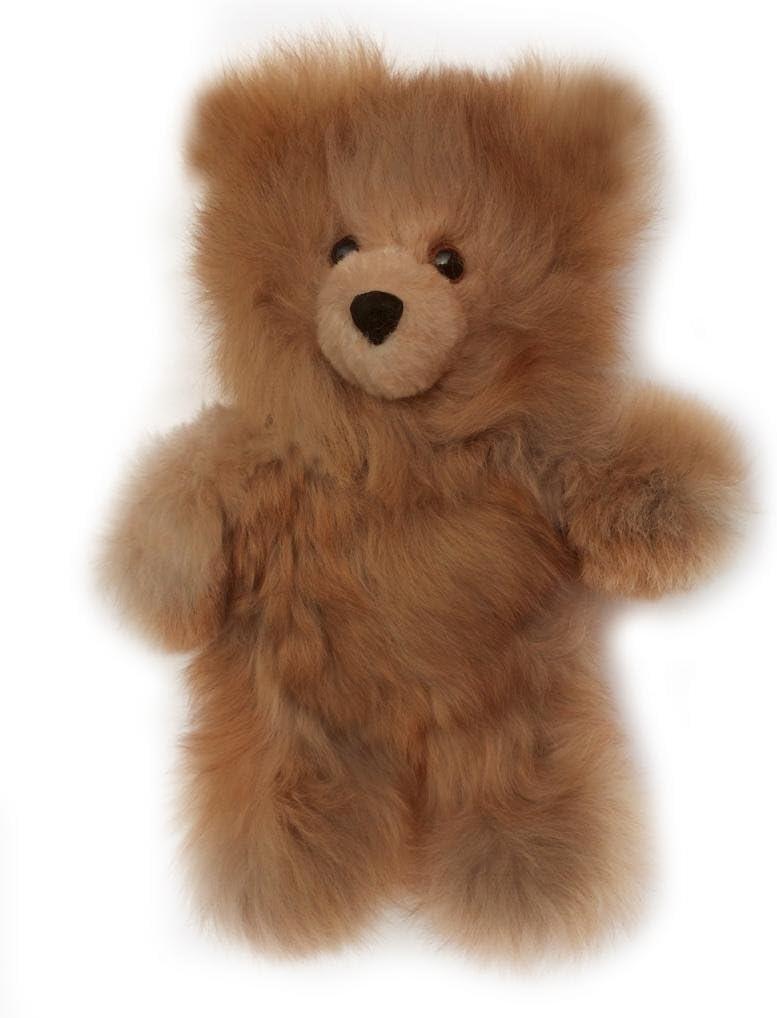 Inca Fashions - 100% Baby Alpaca Fur Teddy Bear - Hand Made - Chocolate Brown - Hypoallergenic & Pillow Soft (10 Inch)