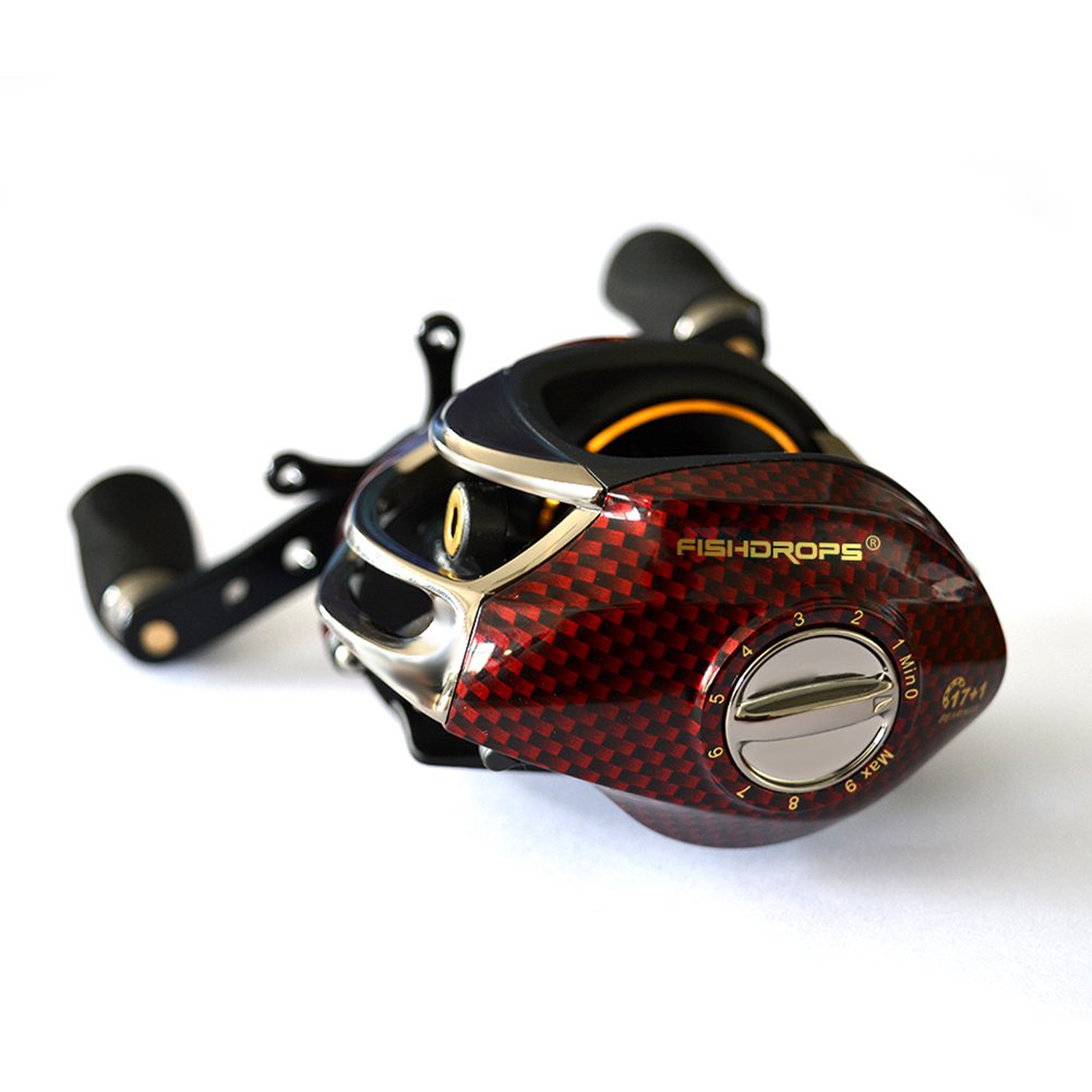 ハンドル 1 左手 右手 150 フィッシングリール ボールベアリング Left Hand Edtara B073b69b8n フィッシングギア 17 1 ベイトキャスティング 6 3 ギア比 ロープロファイル リール 定番